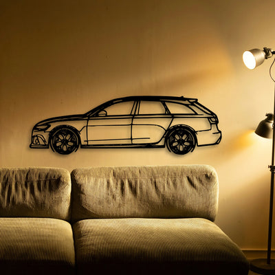 RS6 C7 Classic Silhouette Metal Wall Art - Tinvibe
