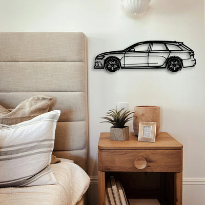RS6 C7 Classic Silhouette Metal Wall Art - Tinvibe