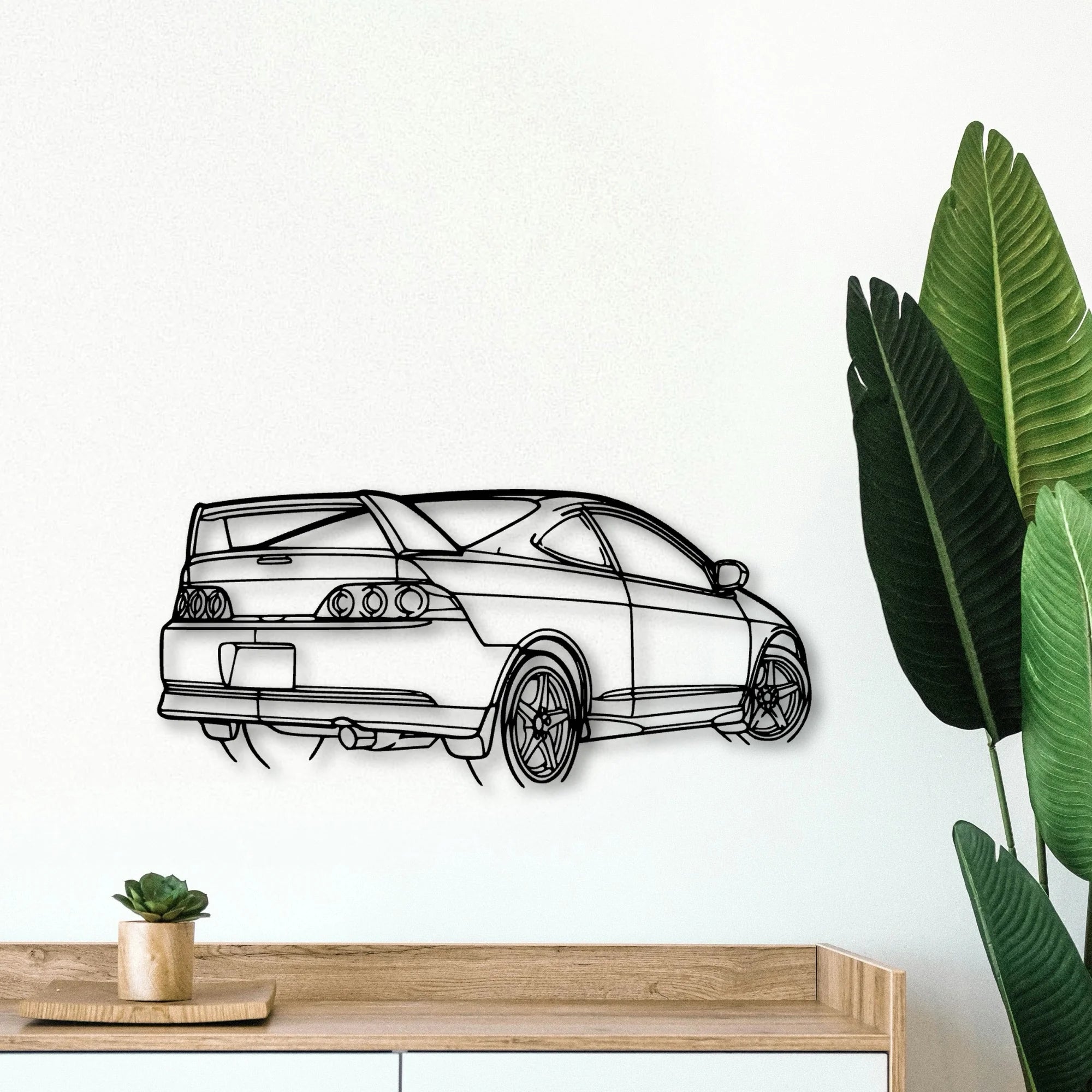 RSX Type S Angle Classic Silhouette Metal Wall Art - Tinvibe