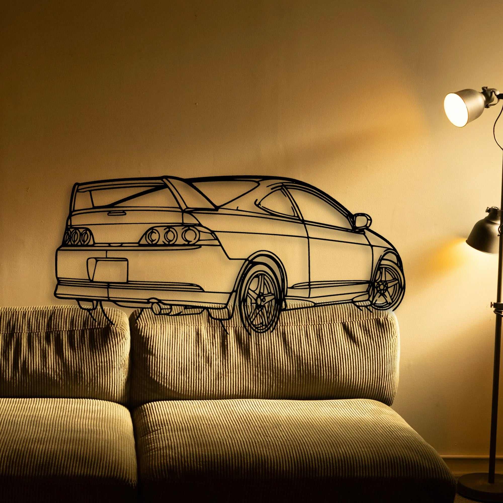 RSX Type S Angle Classic Silhouette Metal Wall Art - Tinvibe