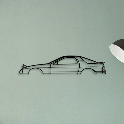 RX 7 FC GTU Classic Silhouette Metal Wall Art - Tinvibe