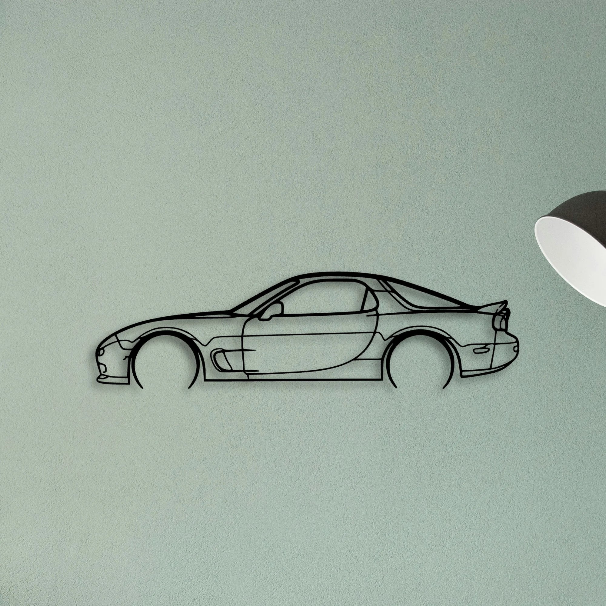 RX7 R1 2 Classic Silhouette Metal Wall Art - Tinvibe