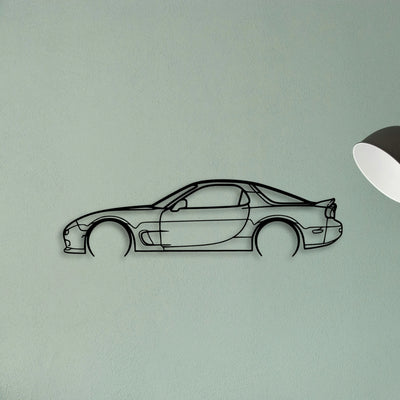 RX7 R1 2 Classic Silhouette Metal Wall Art - Tinvibe