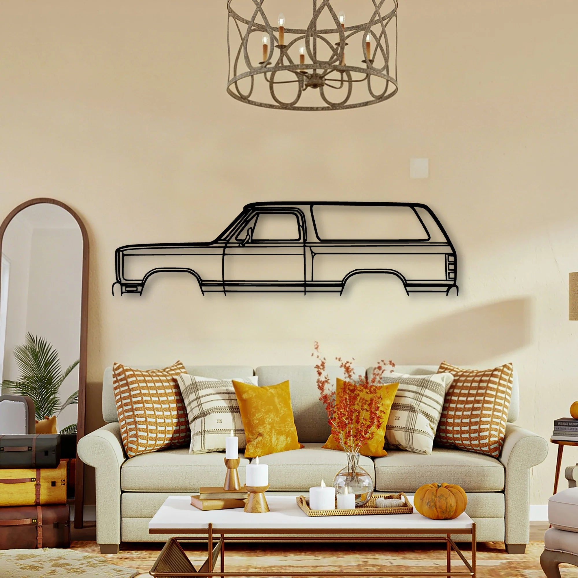 Ramcharger Prospector 1985 Classic Silhouette Metal Wall Art - Tinvibe