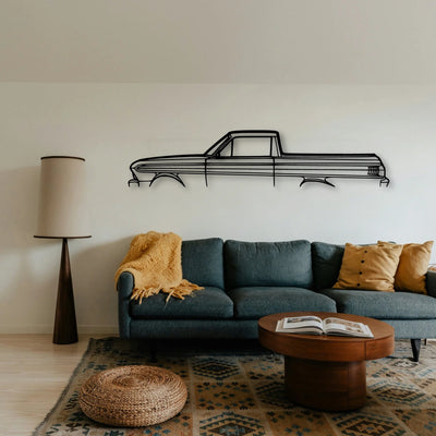Ranchero 1965 Classic Silhouette Metal Wall Art - Tinvibe