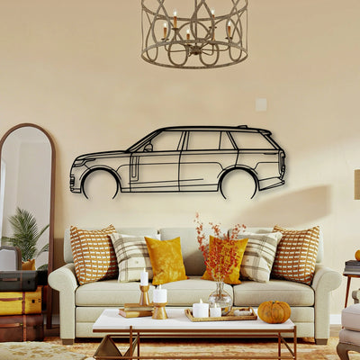 Range Rover 2023 2 Classic Silhouette Metal Wall Art - Tinvibe