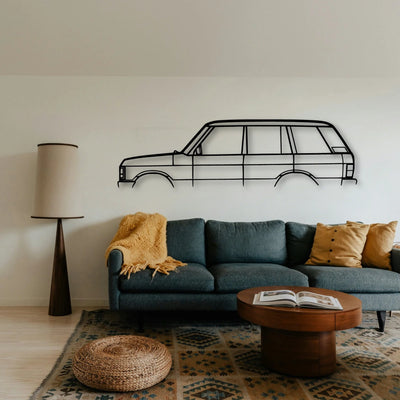 Range Rover LWB Classic Silhouette Metal Wall Art - Tinvibe