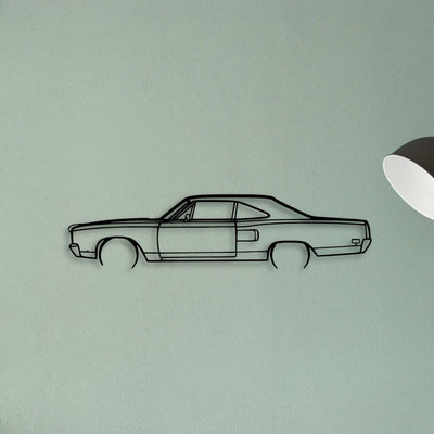Road Runner 1970 Classic Silhouette Metal Wall Art - Tinvibe