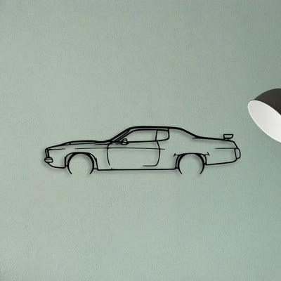 Road Runner 1974 Classic Silhouette Metal Wall Art - Tinvibe
