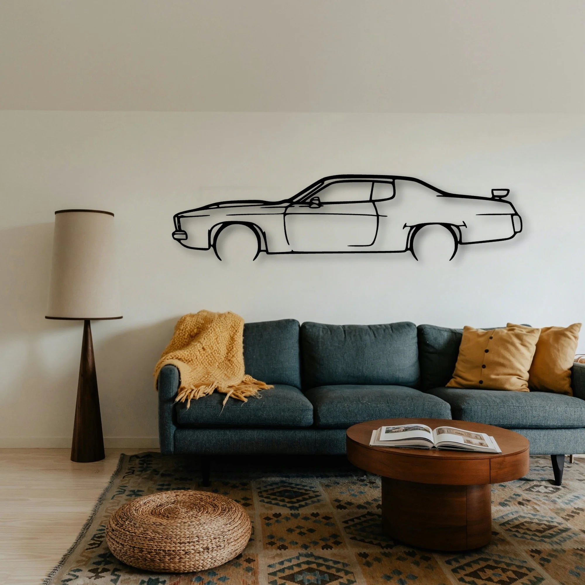Road Runner 1974 Classic Silhouette Metal Wall Art - Tinvibe