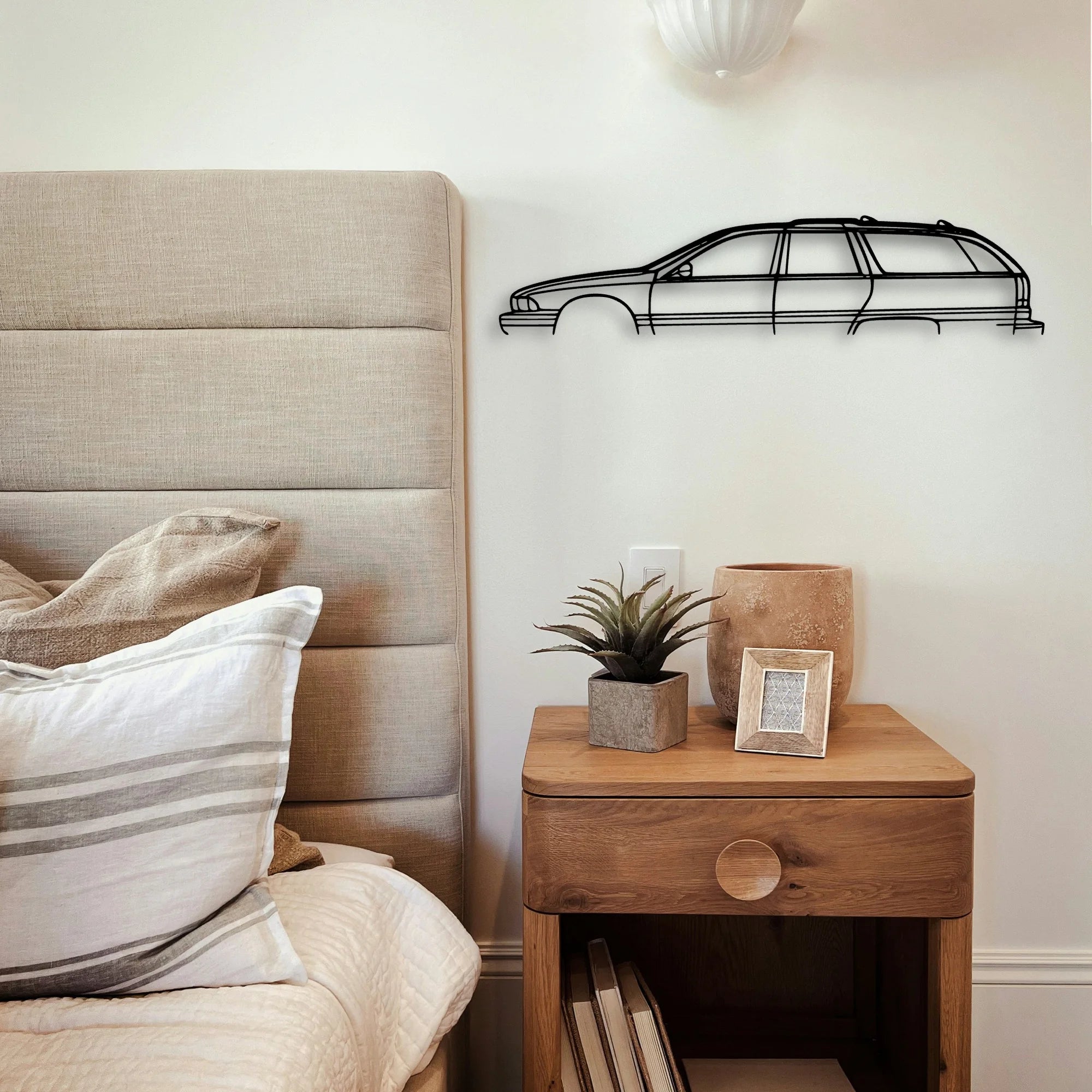 Roadmaster 1996 Wagon Classic Silhouette Metal Wall Art - Tinvibe