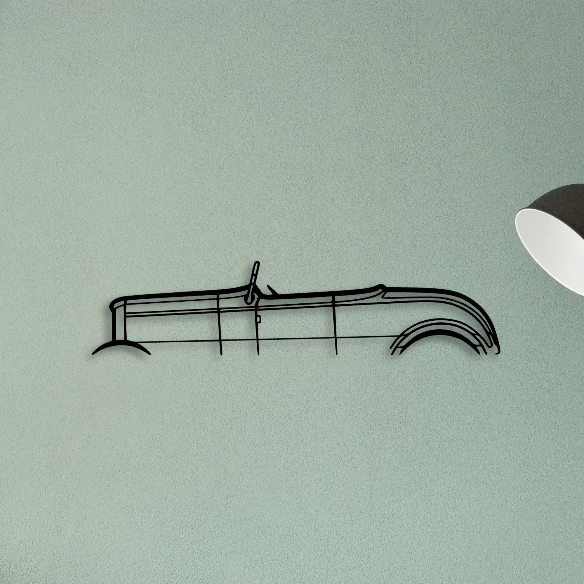 Roadster 1932 2 Classic Silhouette Metal Wall Art - Tinvibe