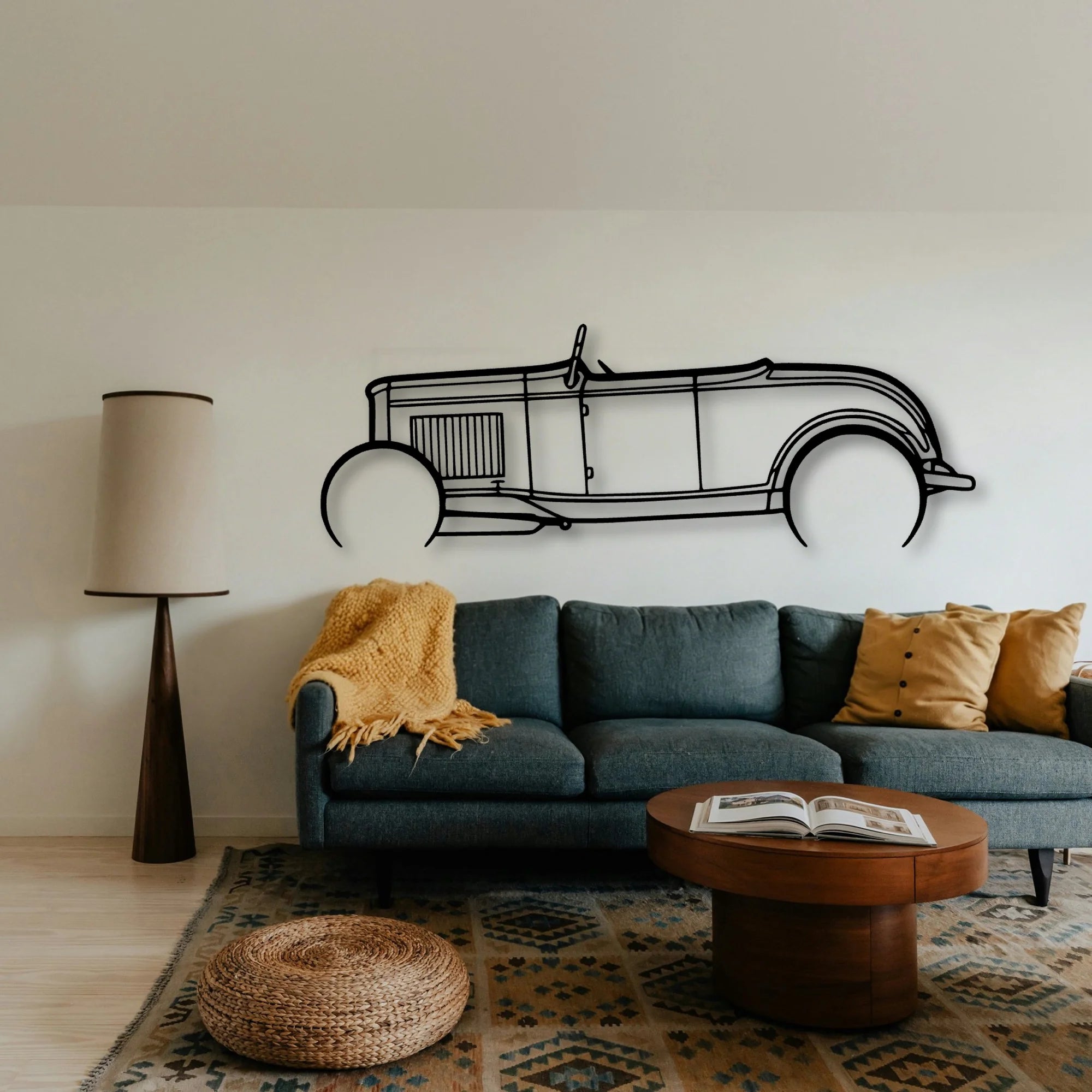 Roadster 1932 3 Classic Silhouette Metal Wall Art - Tinvibe