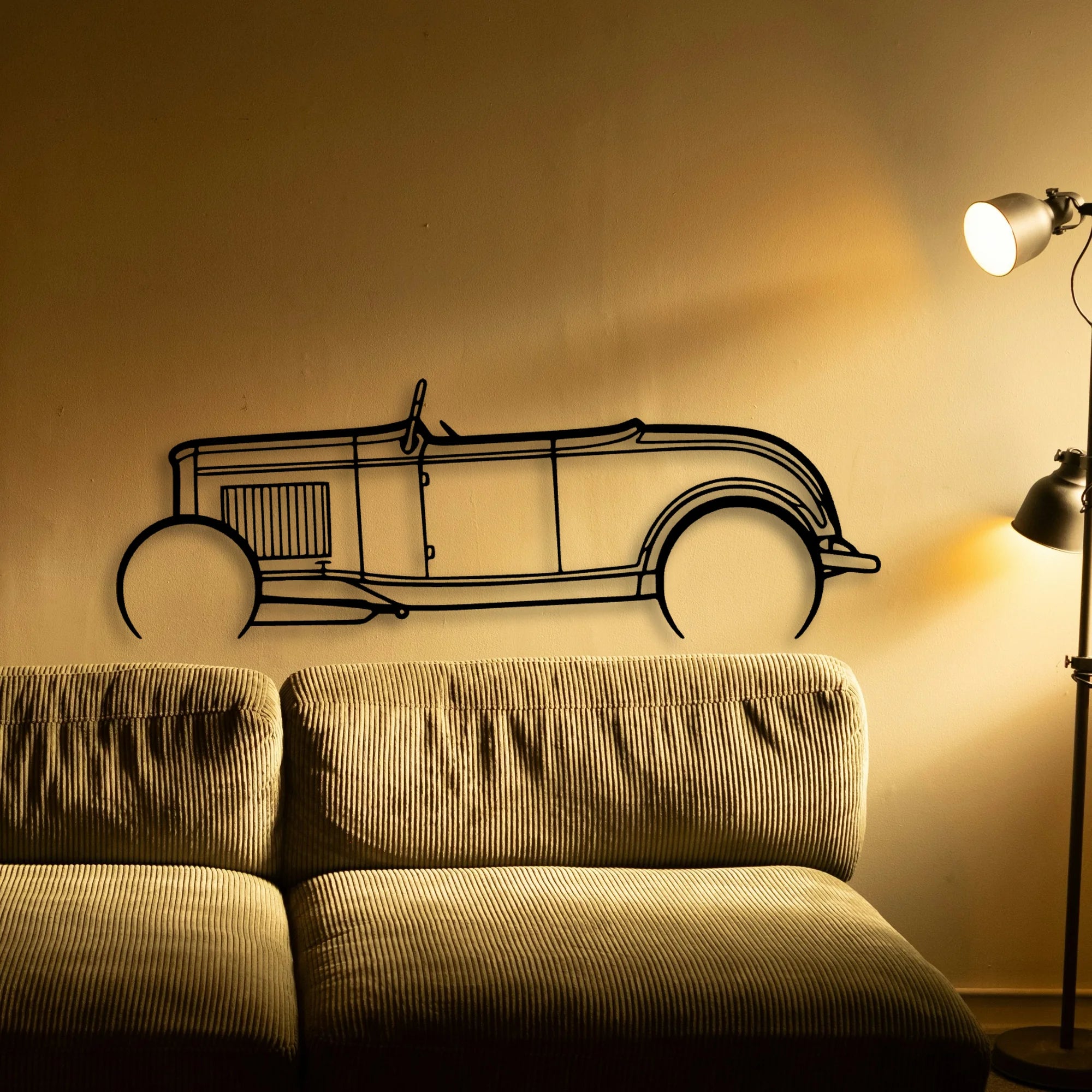 Roadster 1932 3 Classic Silhouette Metal Wall Art - Tinvibe
