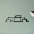 Roadster 1934 Classic Silhouette Metal Wall Art - Tinvibe