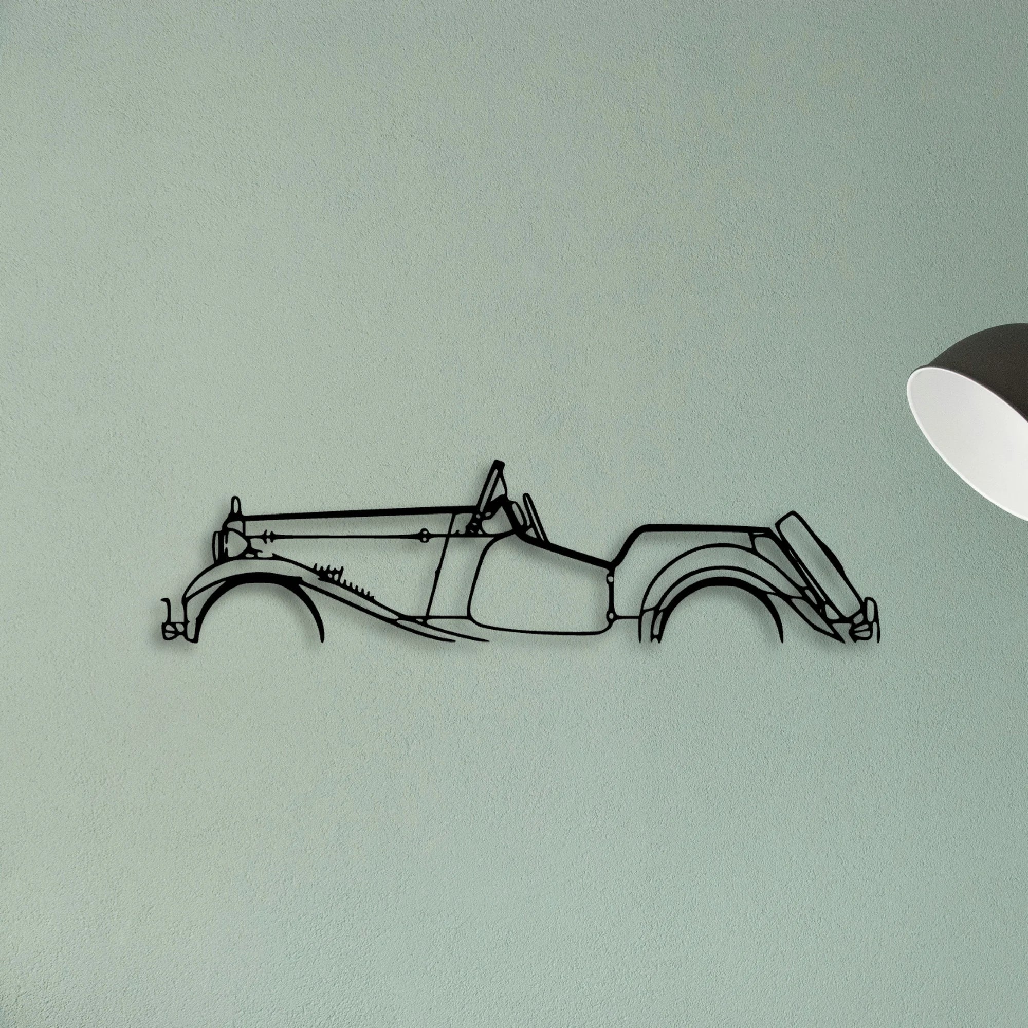 Roadster 1952 Classic Silhouette Metal Wall Art - Tinvibe