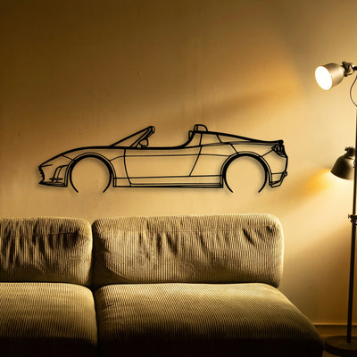Roadster 2 5 Classic Silhouette Metal Wall Art - Tinvibe