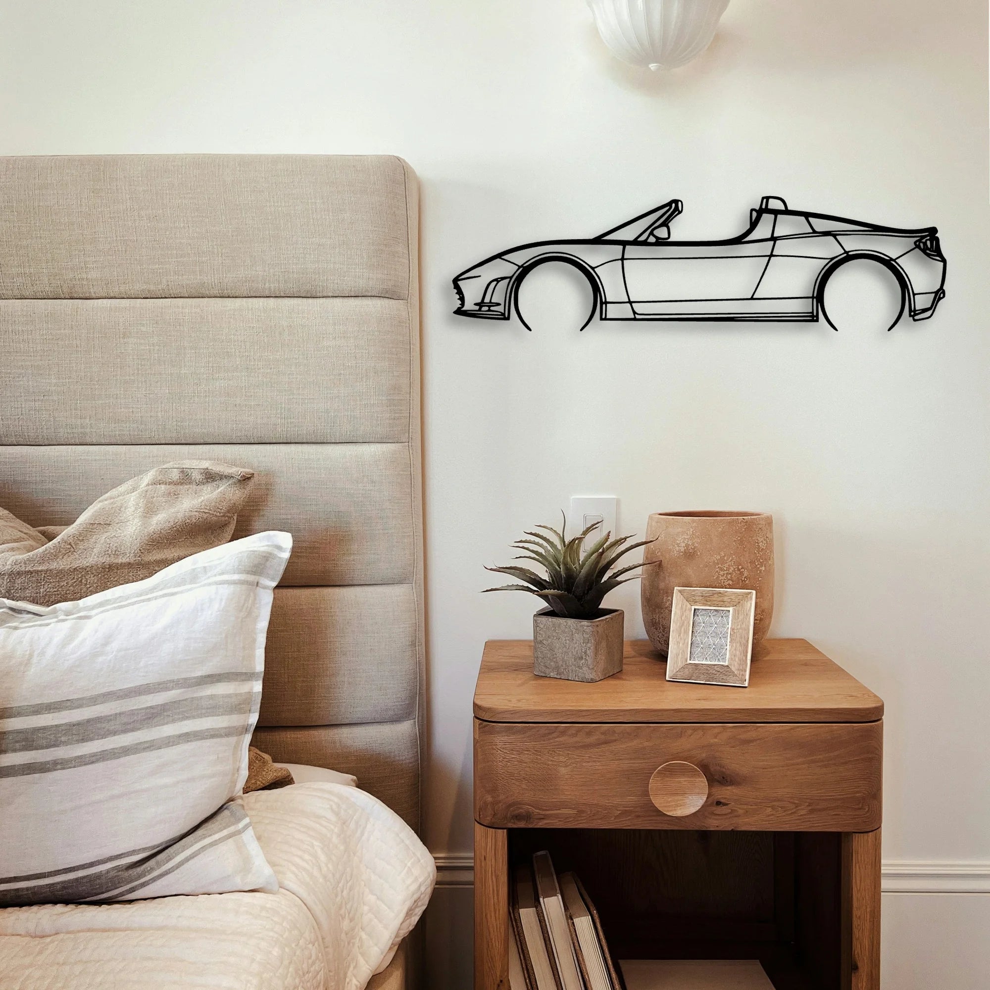 Roadster 2 5 Classic Silhouette Metal Wall Art - Tinvibe