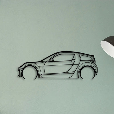 Roadster 2004 Classic Silhouette Metal Wall Art - Tinvibe