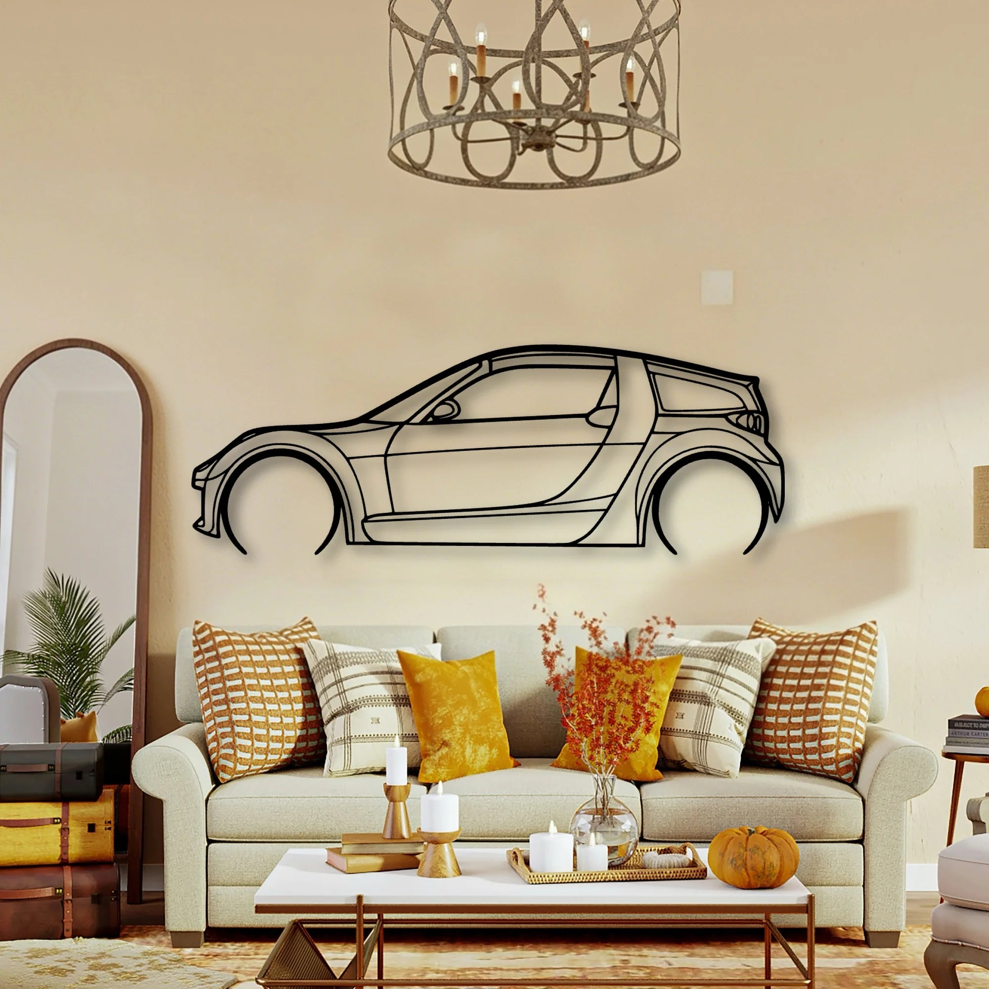 Roadster 2004 Classic Silhouette Metal Wall Art - Tinvibe