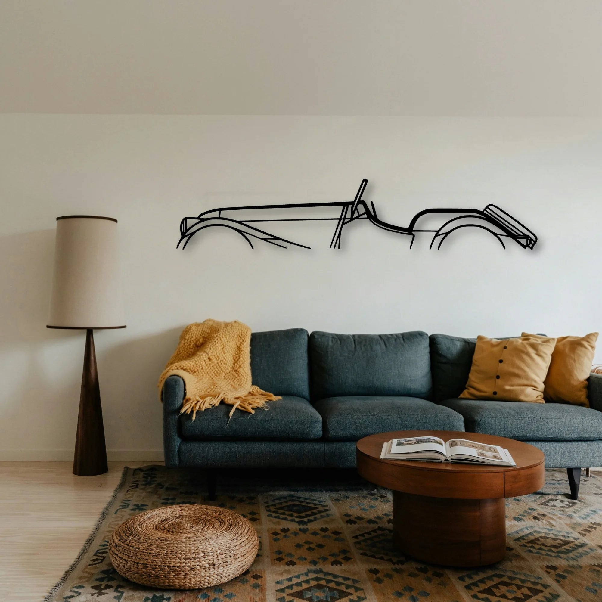 Roadster 3 7 2016 Classic Silhouette Metal Wall Art - Tinvibe