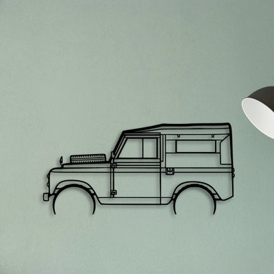 Rover Series 2 1961 Classic Silhouette Metal Wall Art - Tinvibe