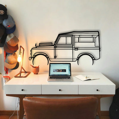 Rover Series 2 1961 Classic Silhouette Metal Wall Art - Tinvibe