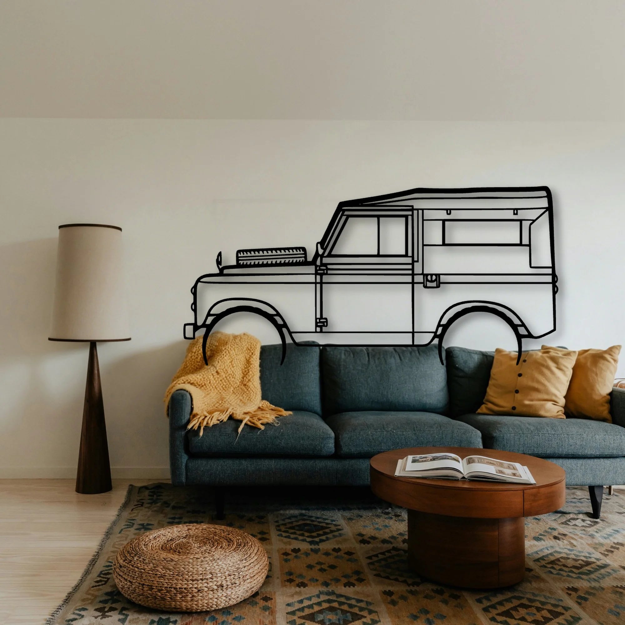 Rover Series 2 1961 Classic Silhouette Metal Wall Art - Tinvibe