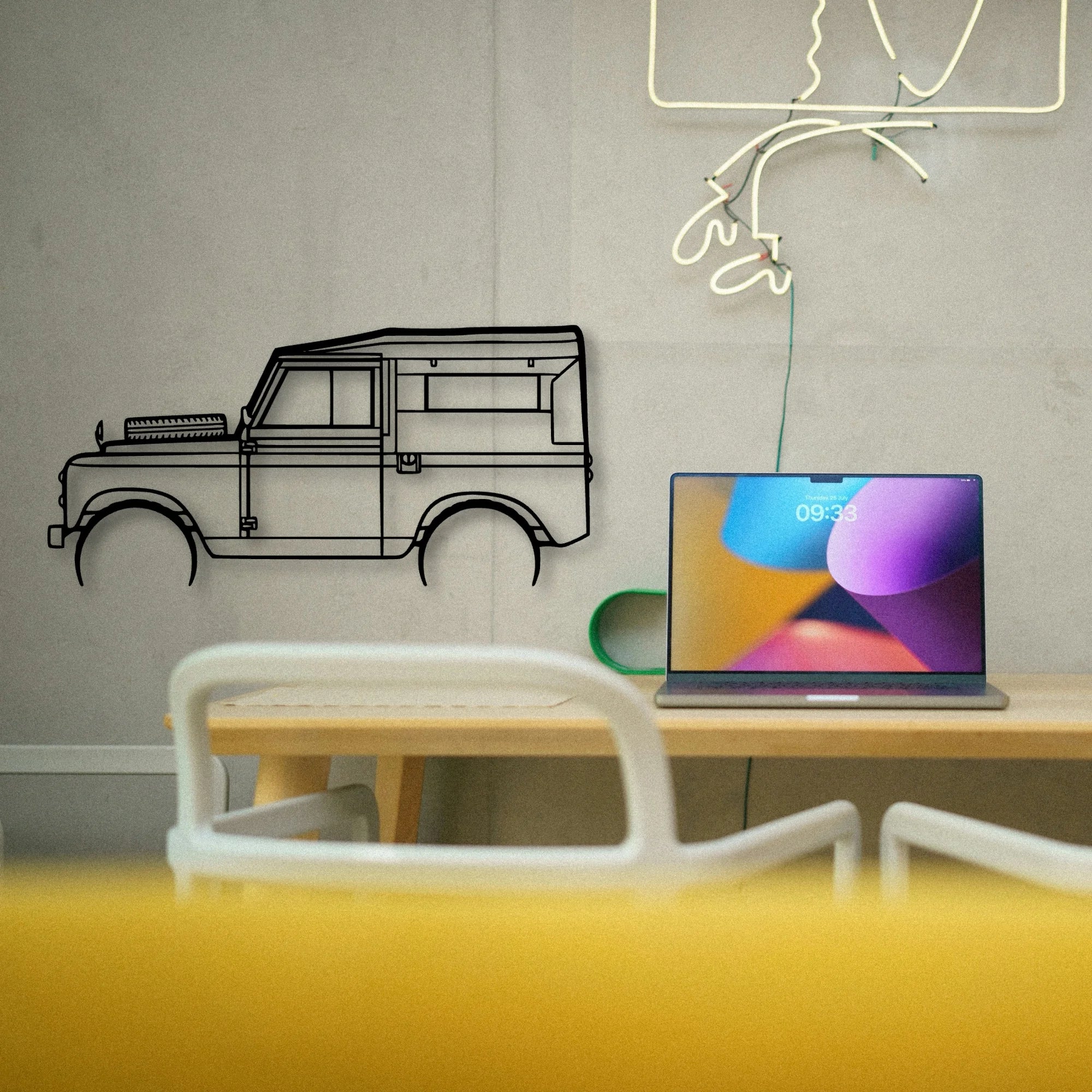 Rover Series 2 1961 Classic Silhouette Metal Wall Art - Tinvibe