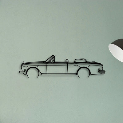 Royce Corniche Convertible 1981 2 Classic Silhouette Metal Wall Art - Tinvibe
