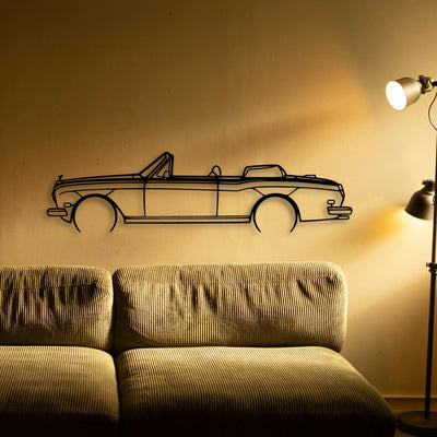 Royce Corniche Convertible 1981 2 Classic Silhouette Metal Wall Art - Tinvibe
