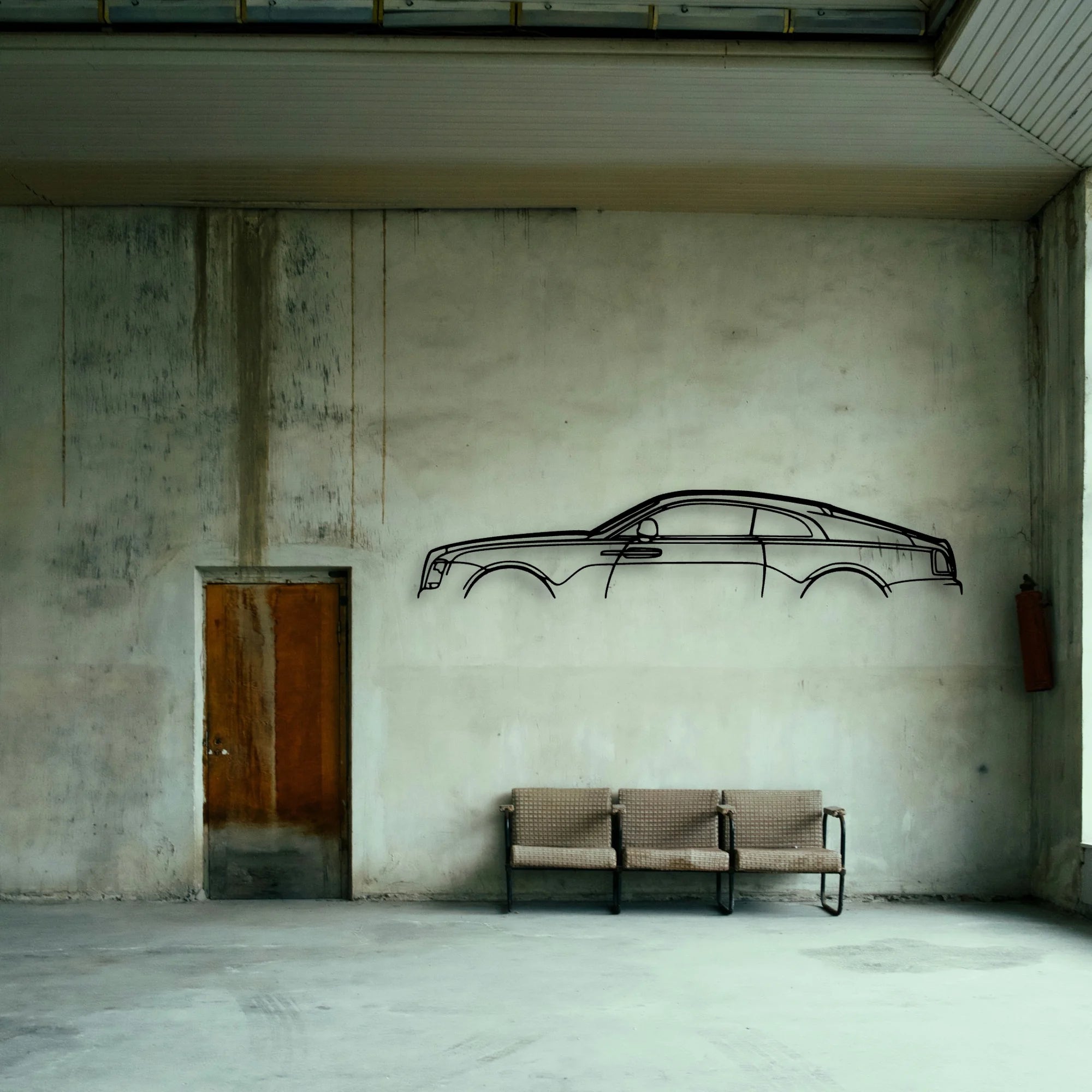 Royce Wraith Classic Silhouette Metal Wall Art - Tinvibe