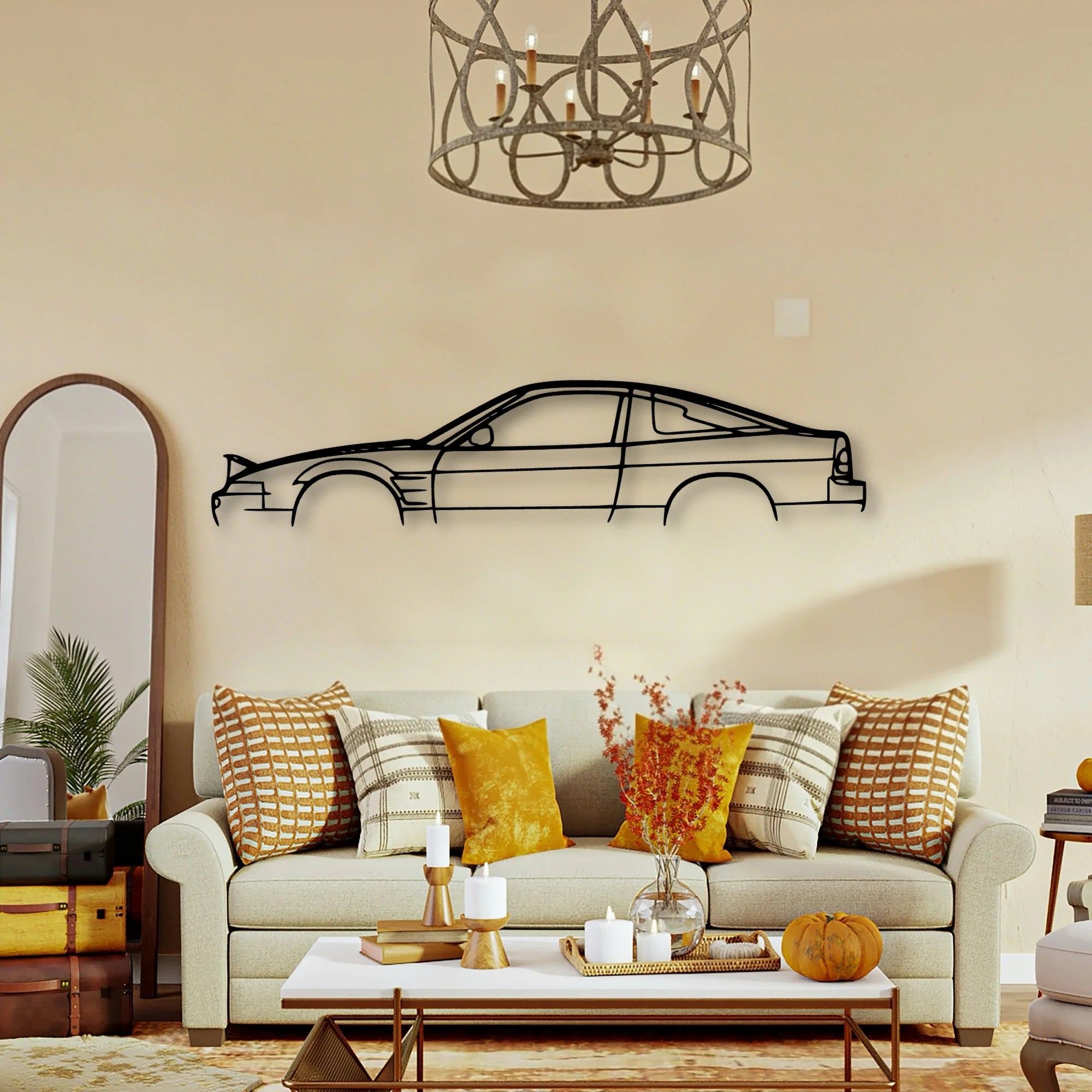 S13 180SX Classic Silhouette Metal Wall Art - Tinvibe