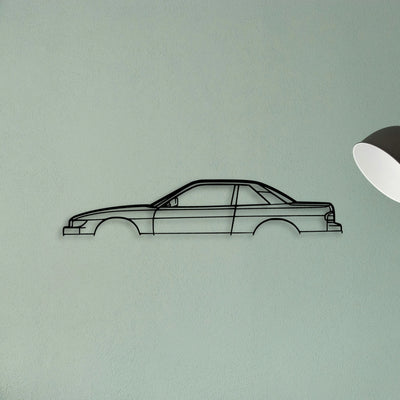 S13 240SX 1991 Classic Silhouette Metal Wall Art - Tinvibe