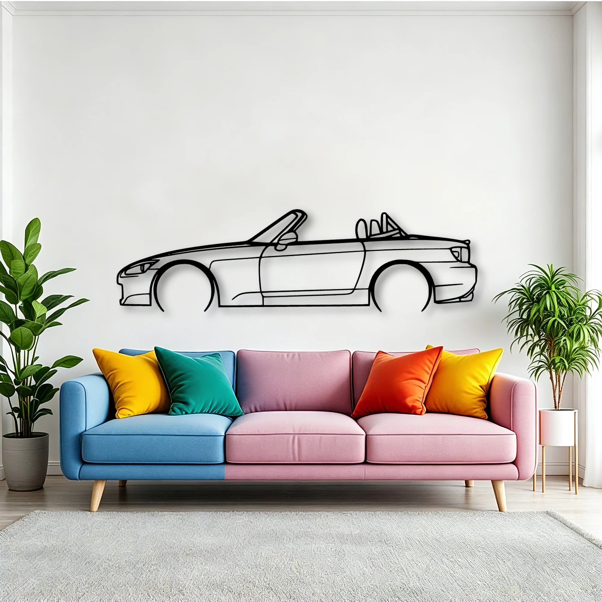 S2000 3 Classic Silhouette Metal Wall Art - Tinvibe