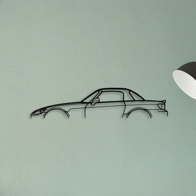 S2000 Hardtop 2003 Classic Silhouette Metal Wall Art - Tinvibe