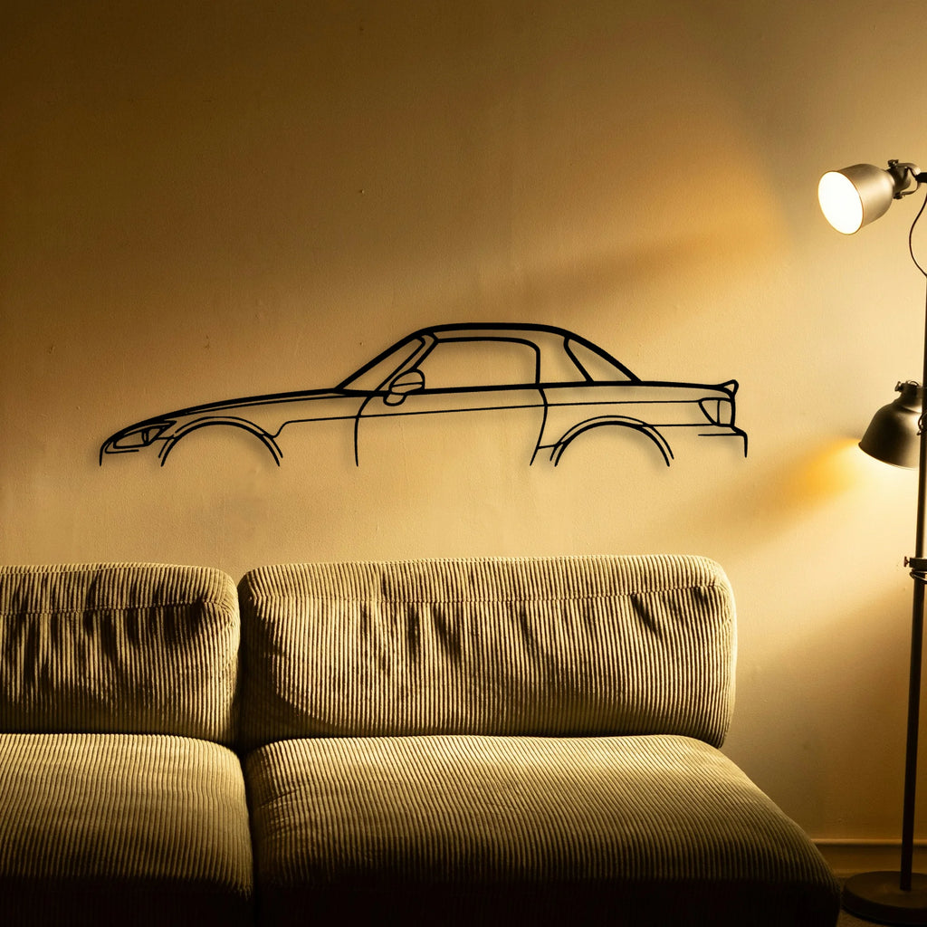 S2000 Hardtop 2003 Classic Silhouette Metal Wall Art - Tinvibe