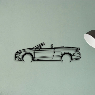 S3 Convertible 2015 Classic Silhouette Metal Wall Art - Tinvibe