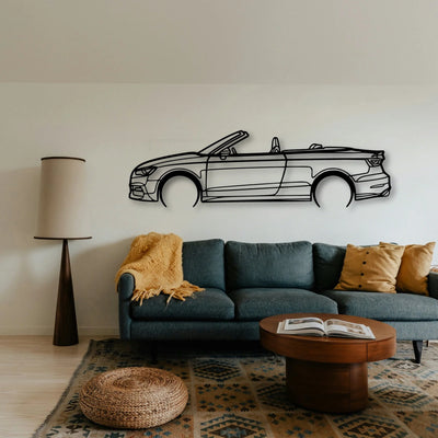 S3 Convertible 2015 Classic Silhouette Metal Wall Art - Tinvibe