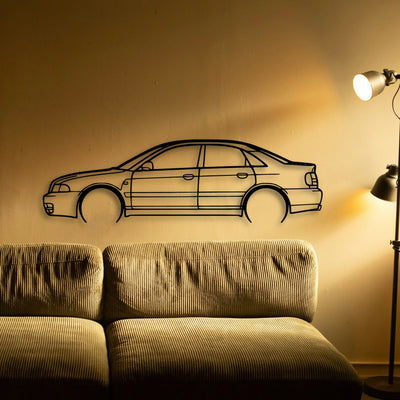 S4 B5 2001 Classic Silhouette Metal Wall Art - Tinvibe