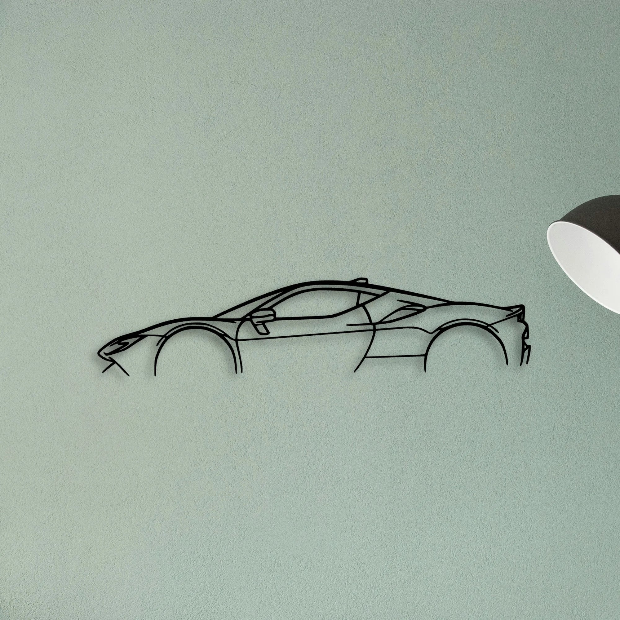 SF90 Stradale Classic Silhouette Metal Wall Art - Tinvibe