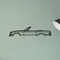 SL450 Convertible 1973 Classic Silhouette Metal Wall Art - Tinvibe