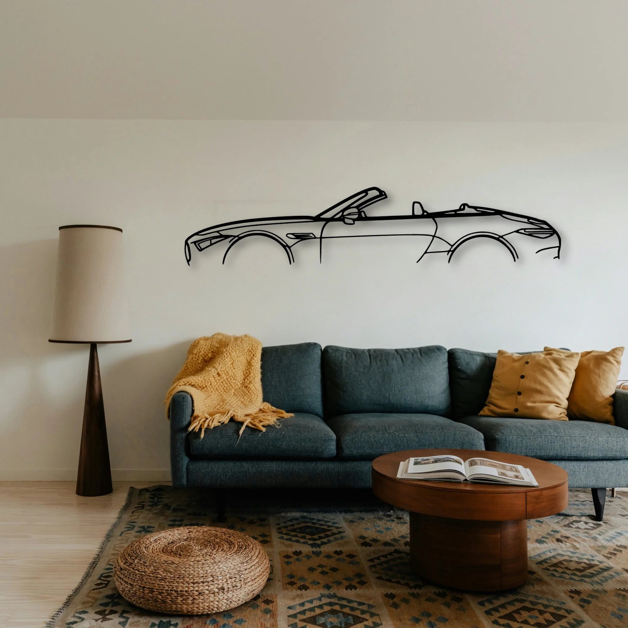 SL63 AMG 2022 Classic Silhouette Metal Wall Art - Tinvibe