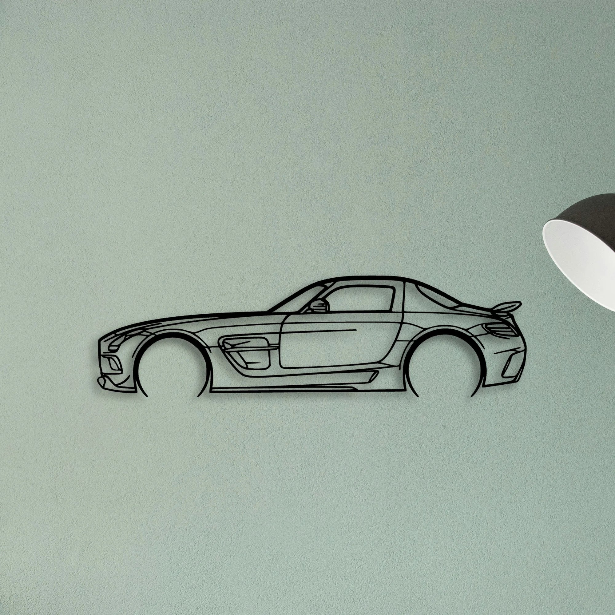 SLS AMG Black Series Classic Silhouette Metal Wall Art - Tinvibe