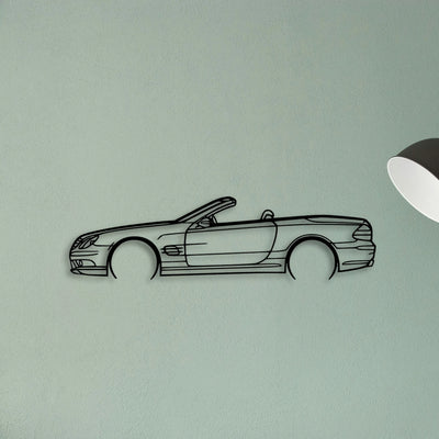 SL 55 AMG 2003 Classic Silhouette Metal Wall Art - Tinvibe