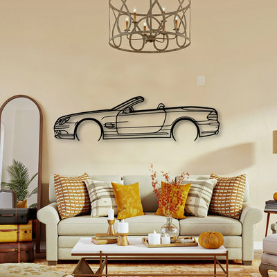 SL 55 AMG 2003 Classic Silhouette Metal Wall Art - Tinvibe