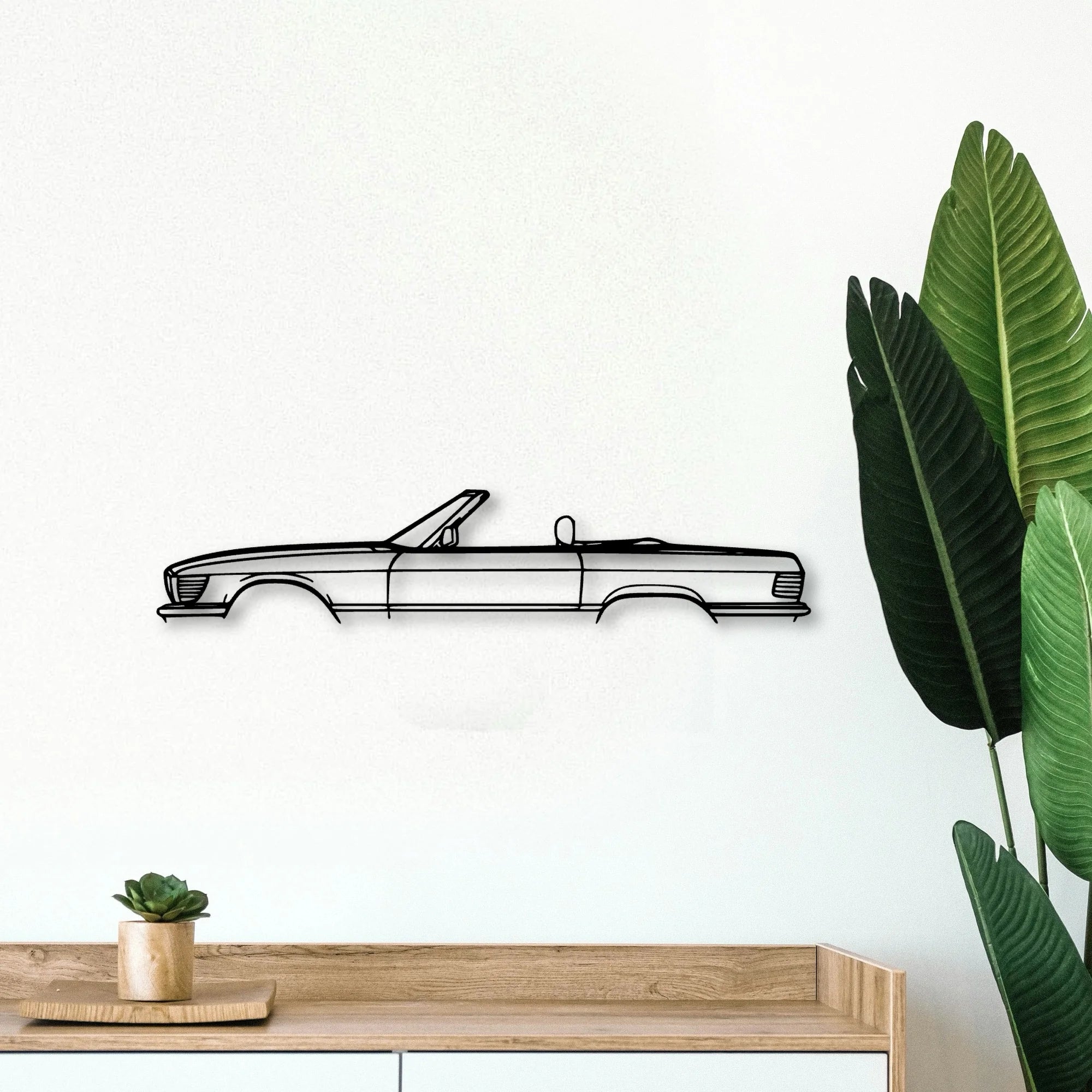 SL 560 1988 Classic Silhouette Metal Wall Art - Tinvibe