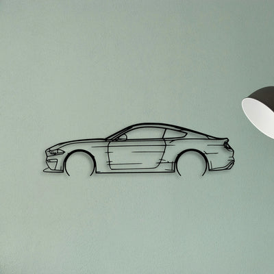 SM Edition Mustang 2 Classic Silhouette Metal Wall Art - Tinvibe