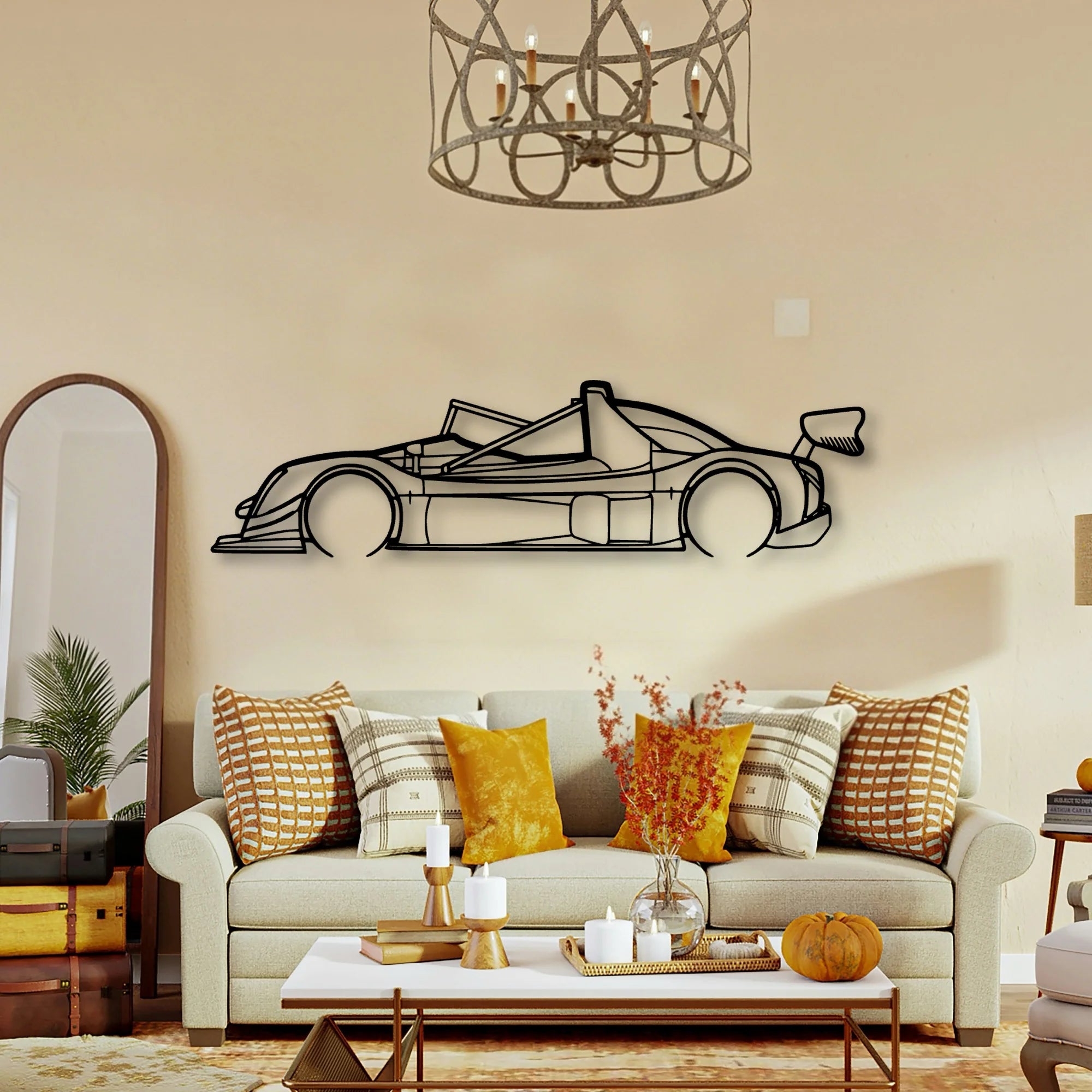 SR10 Classic Silhouette Metal Wall Art - Tinvibe