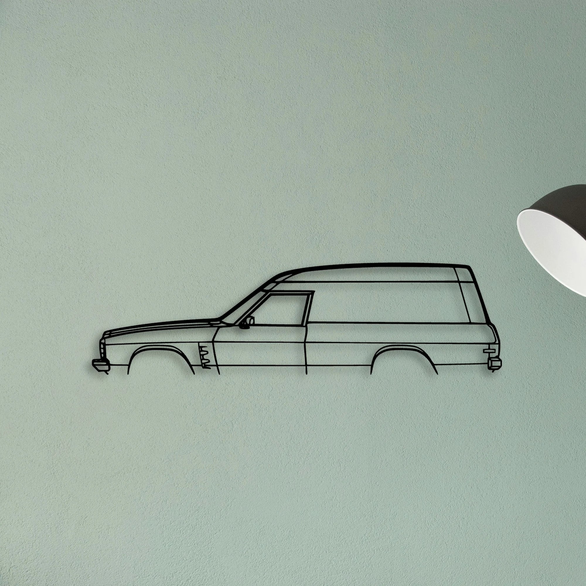 Sandman Panelvan 1975 Classic Silhouette Metal Wall Art - Tinvibe